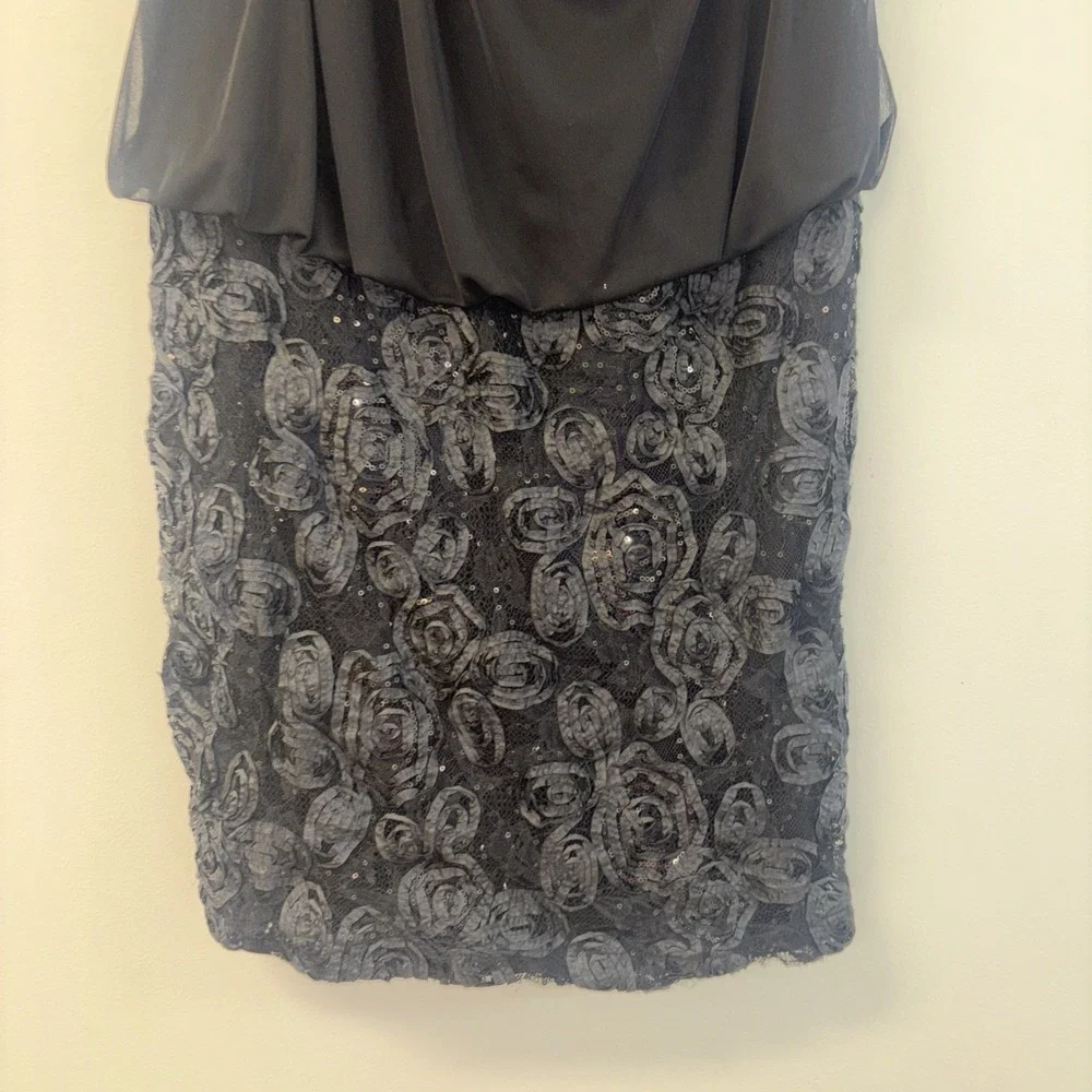 Black Dress Sz 14 Little Black Dress Whimsigoth Cupcake Dress Embroidered Sequin